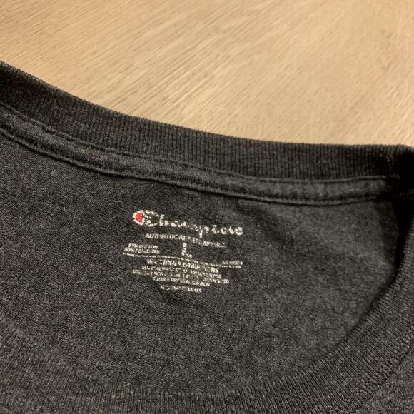 Champion Emerson College Lions T-Shirt Men's Large L Gray Collegiate NCAA Tee - Picture 3 of 6